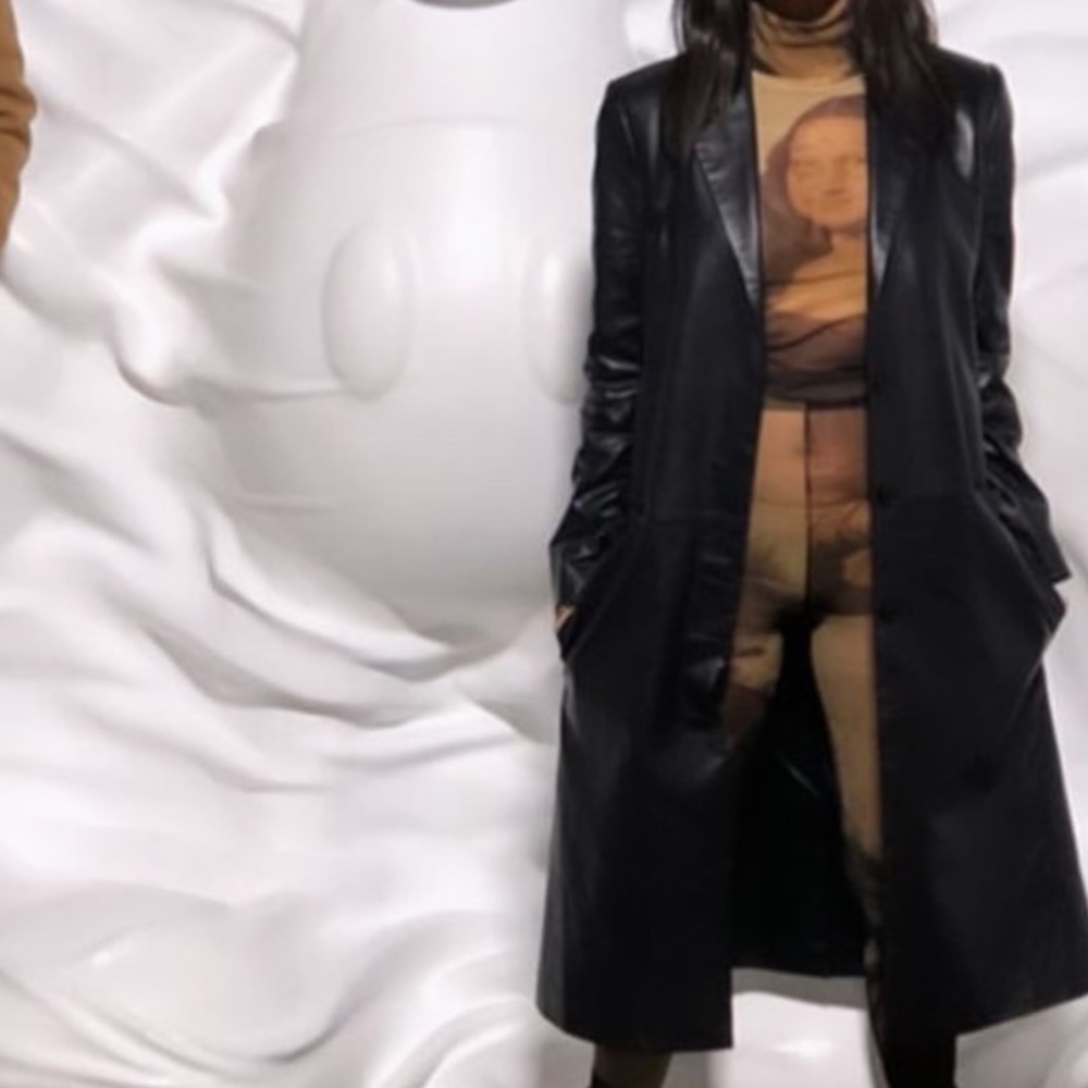 Italian leather trenchcoat